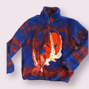 EUC Size S National Geographic Teddy Bear Sherpa Pullover Sweatshirt